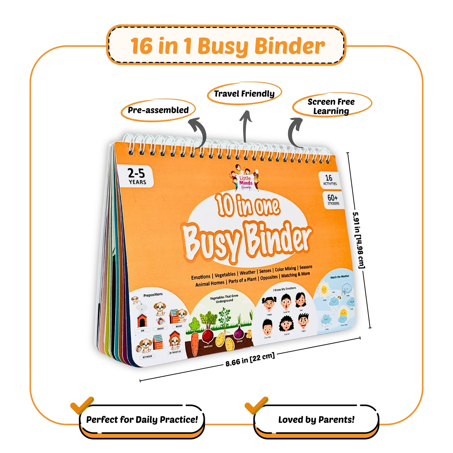 10-in-1 Busy Binder (Ages 3 to 5 years)