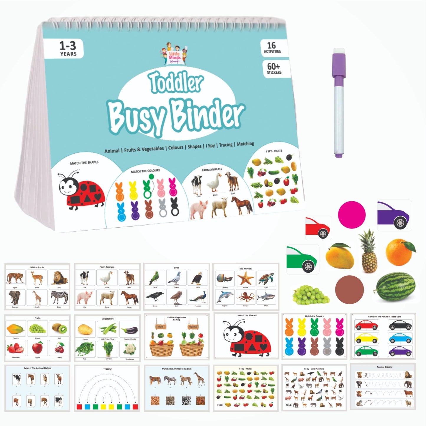 Toddler Busy Binder (Ages 1 to 4 years ) Upgraded