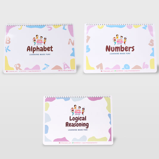 Early Learner Foundation Pack
Alphabet Binder + Logical Reasoning Binder + Number Binder