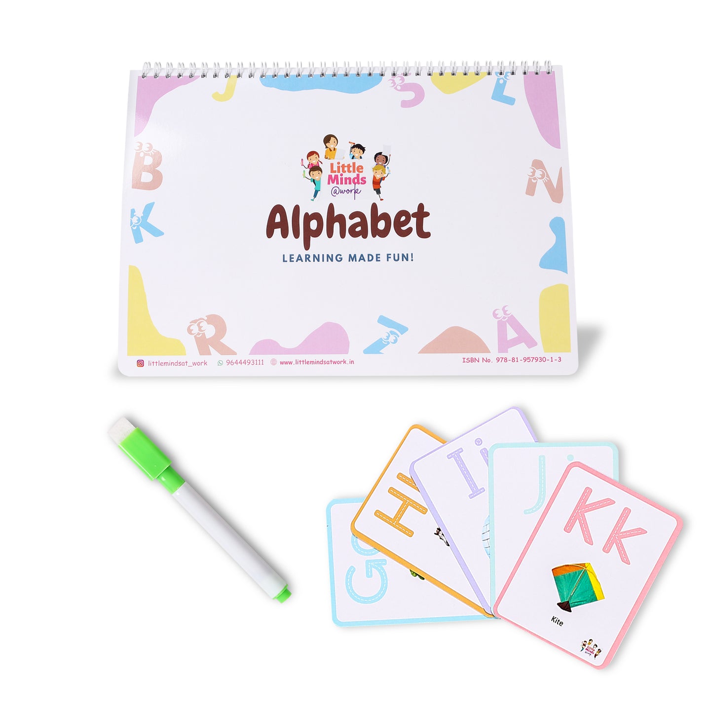 Alphabet Learning Kit -Alphabet Binder with Alphabet Tracing Flashcards