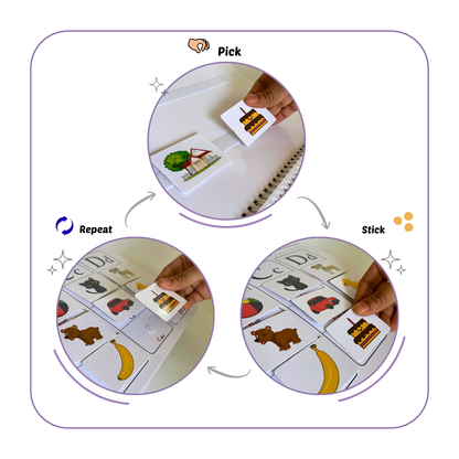 Alphabet Learning Kit
(Alphabet Busy Book + Tracing Flashcards)