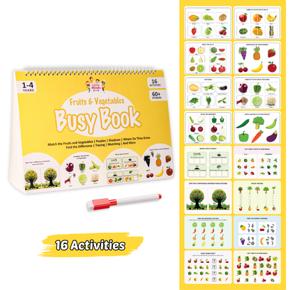 Fruits & Vegetables Activity Binder (Ages 1 to 4 years)