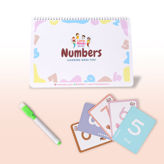 Combo- Number Binder with Number Flash Cards & Tracing sheet