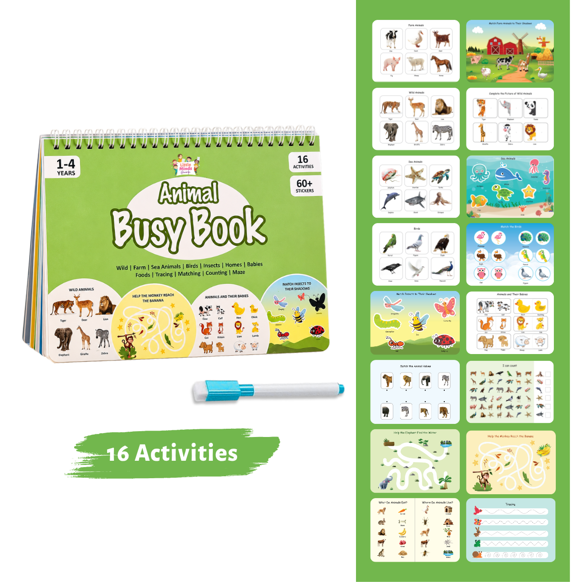 Animal Busy Book (Ages 1 - 4 )
