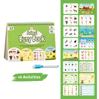 Animal Busy Book (Ages 1 - 4 )