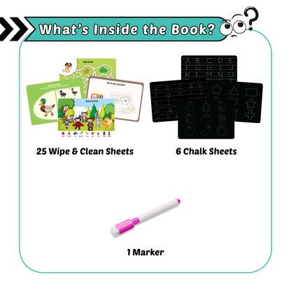 Children Busy Book | 30 Wipe-and-Clean Activities | Ages 3–6