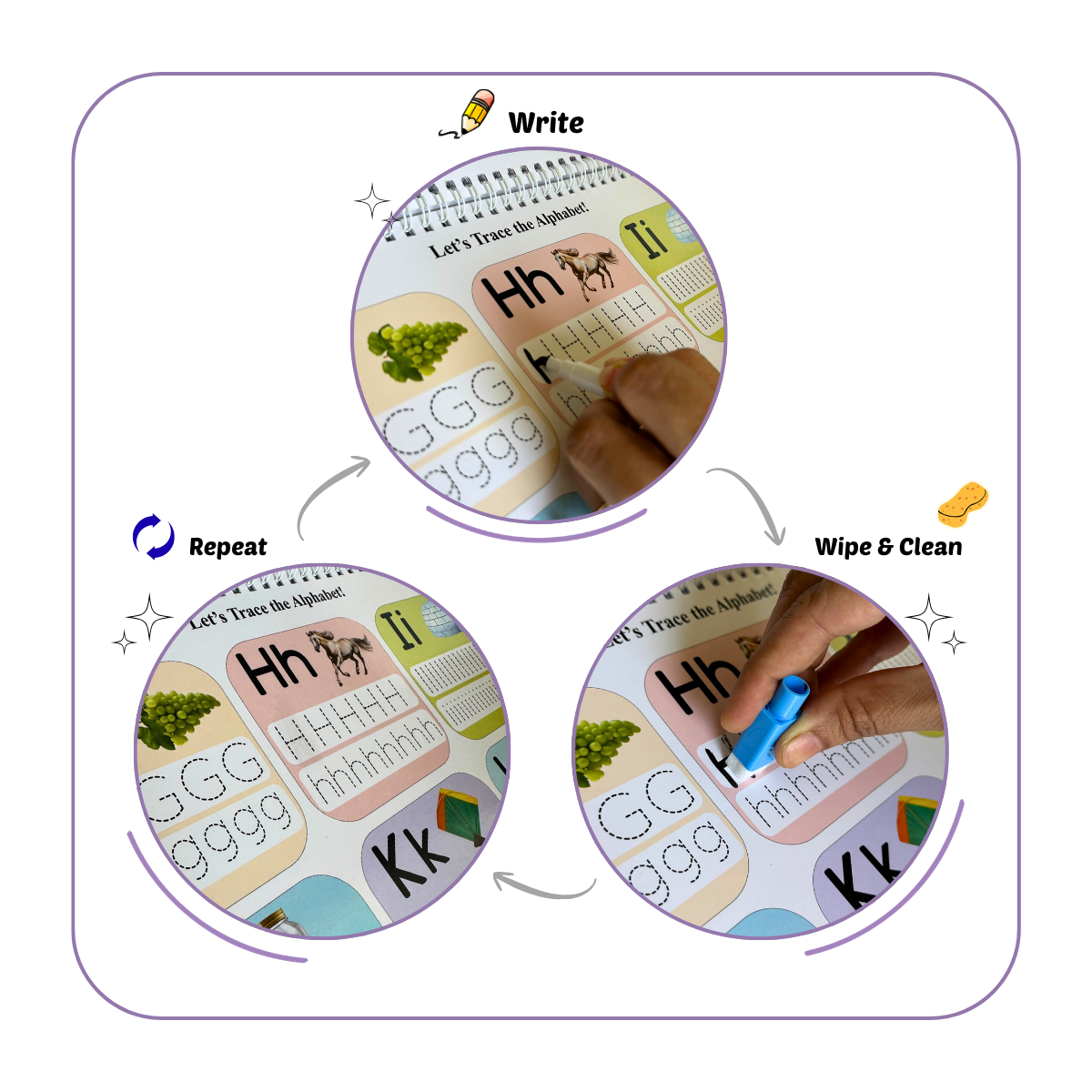 Alphabet Learning Kit
(Alphabet Busy Book + Tracing Flashcards)