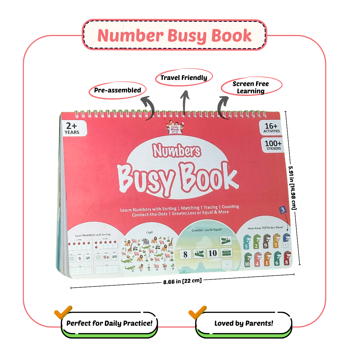 Number Busy Book                                    (Ages 2 to 5 )