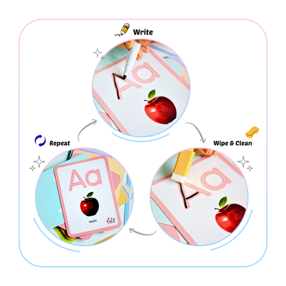 Travel Buddies Mini Kit-Toddler Busy Binder + Dot Sticker Activity Set + Alphabet Flashcards