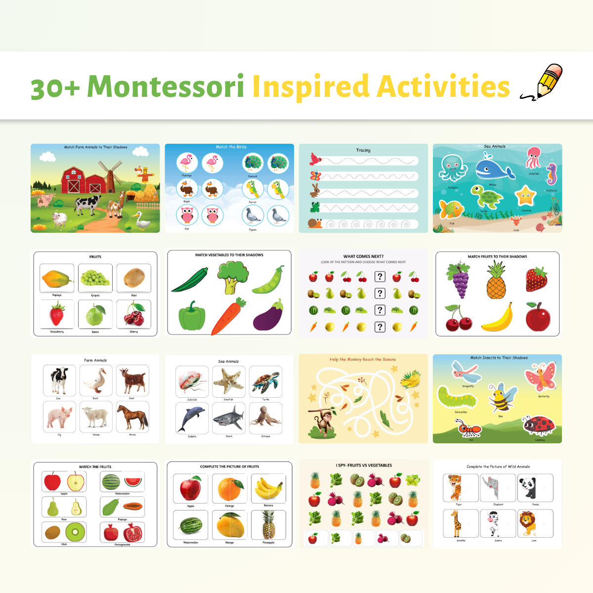 Screen-Free Play Combo (Ages 1–4 )