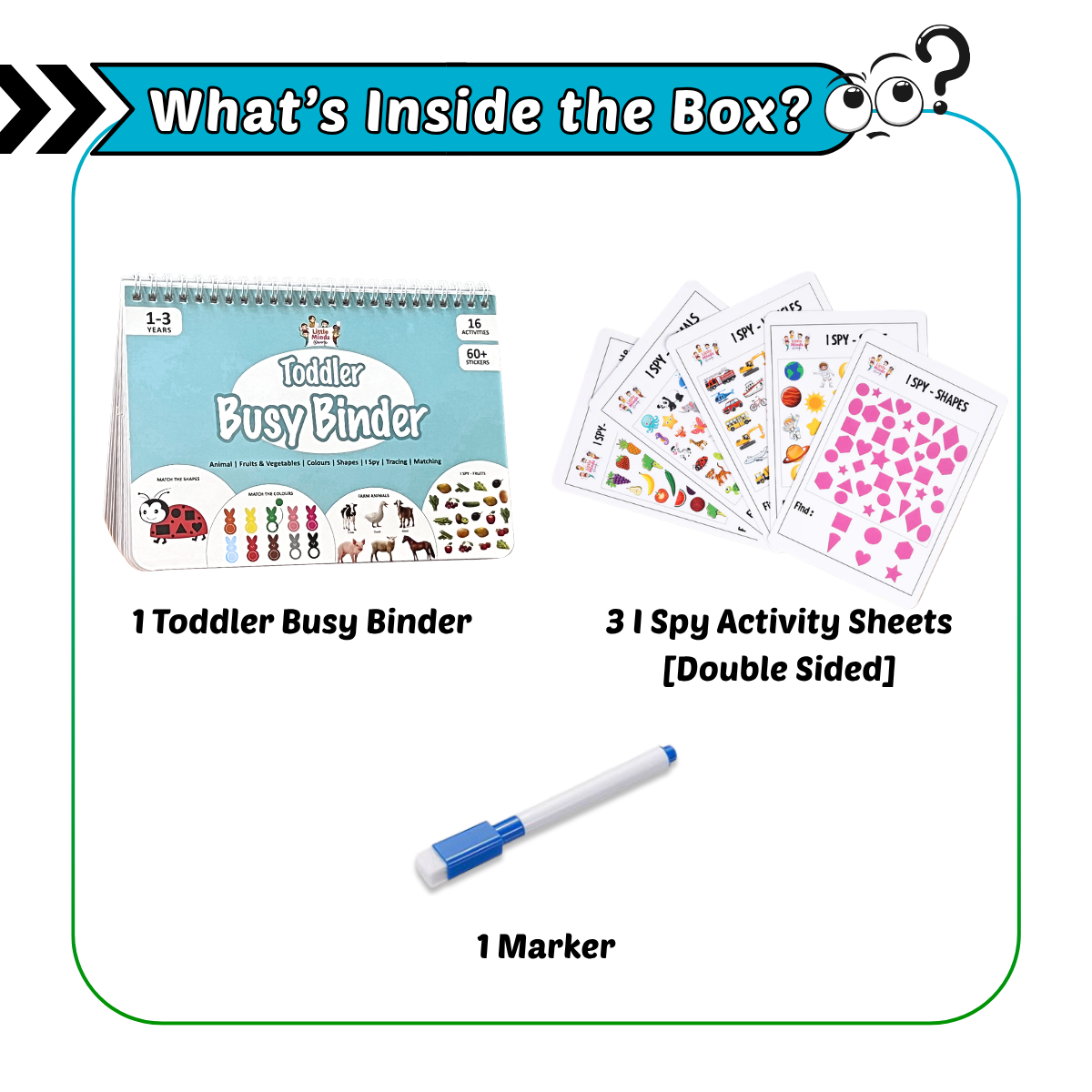 Little Explorer Activity Combo (Toddler Busy Binder + I Spy Sheet)