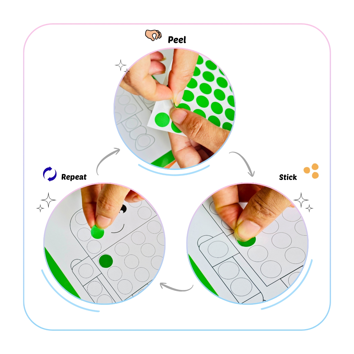 Travel Buddies Mini Kit-Toddler Busy Binder + Dot Sticker Activity Set + Alphabet Flashcards