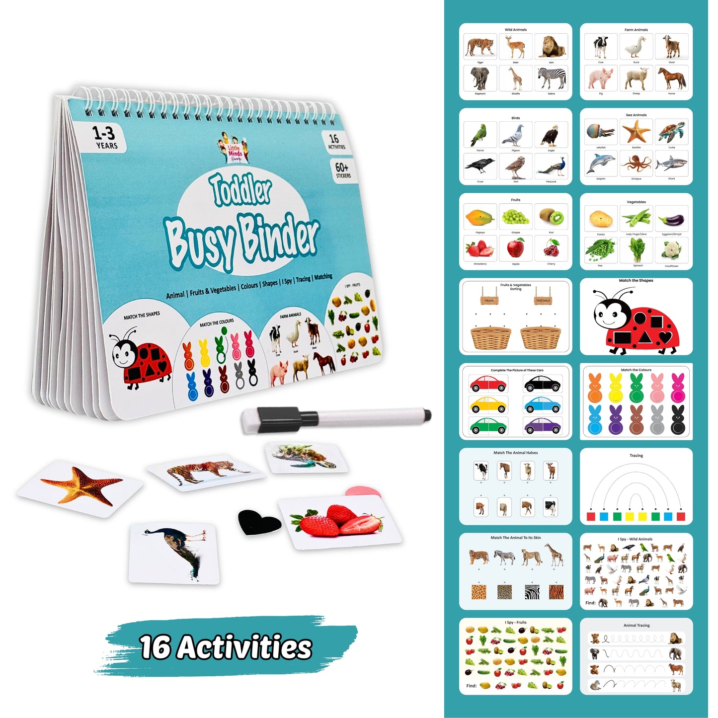 Toddler Busy Binder                          (Ages 1 to 4 years ) Upgraded