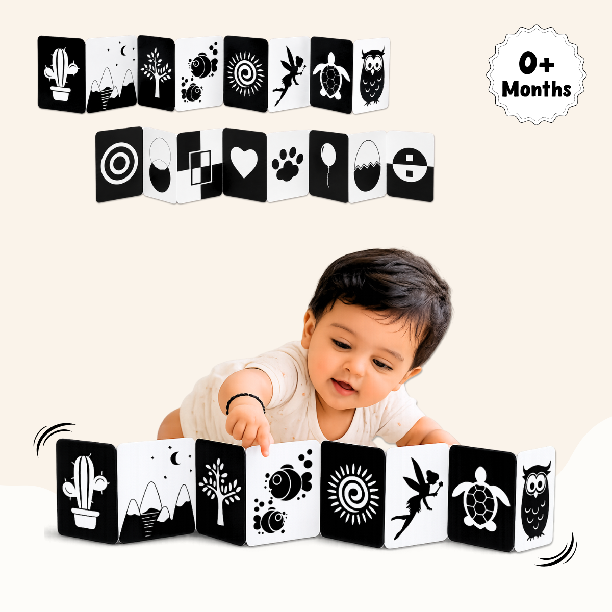 Montessori High Contrast Black & White Visual Stimulation Cards