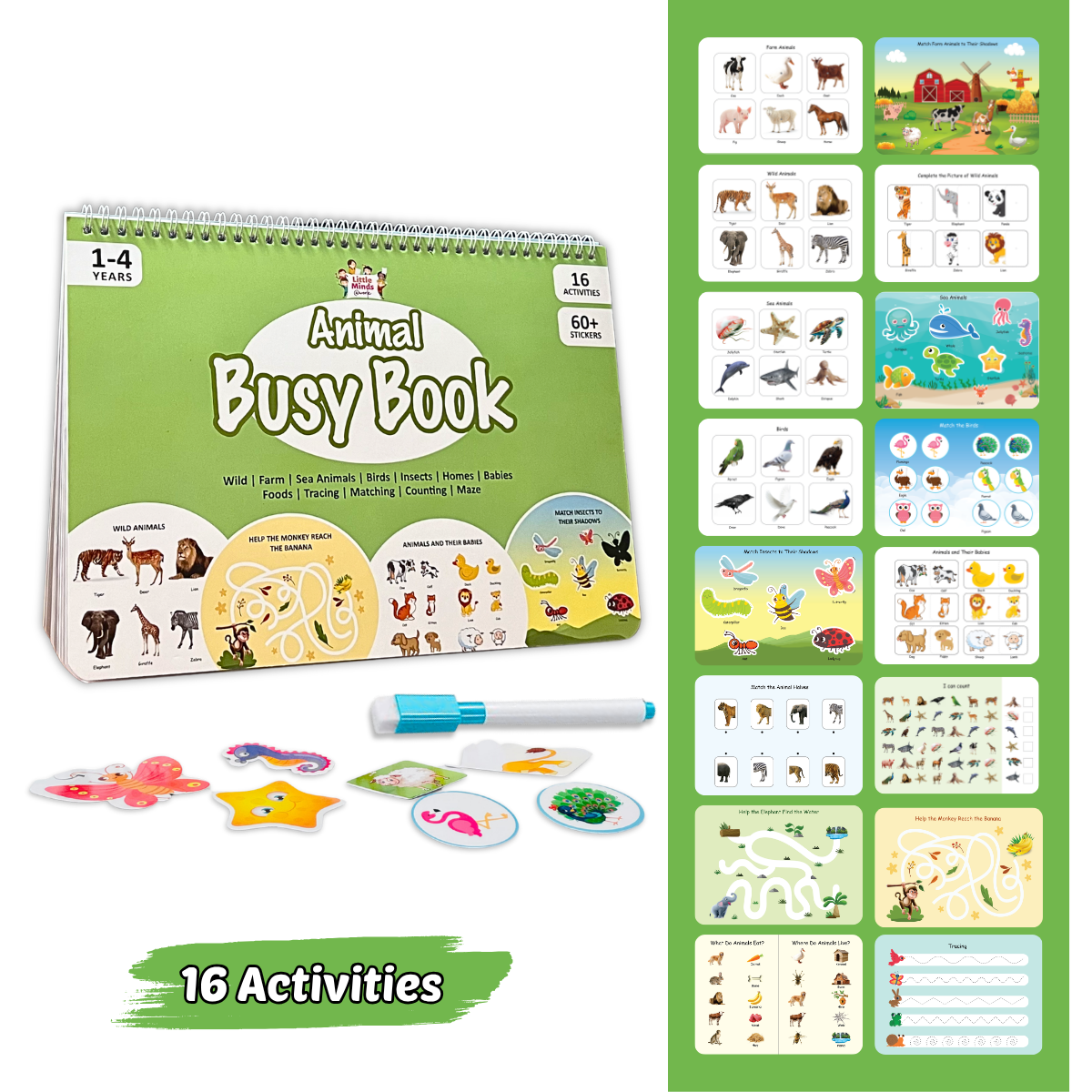 Animal Busy Book (Ages 1 - 4 )