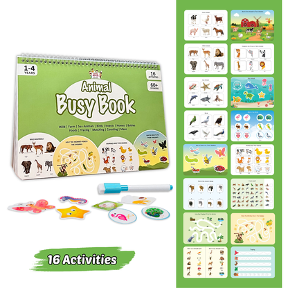 Animal Busy Book (Ages 1 - 4 )