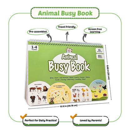 Animal Busy Book (Ages 1 - 4 )
