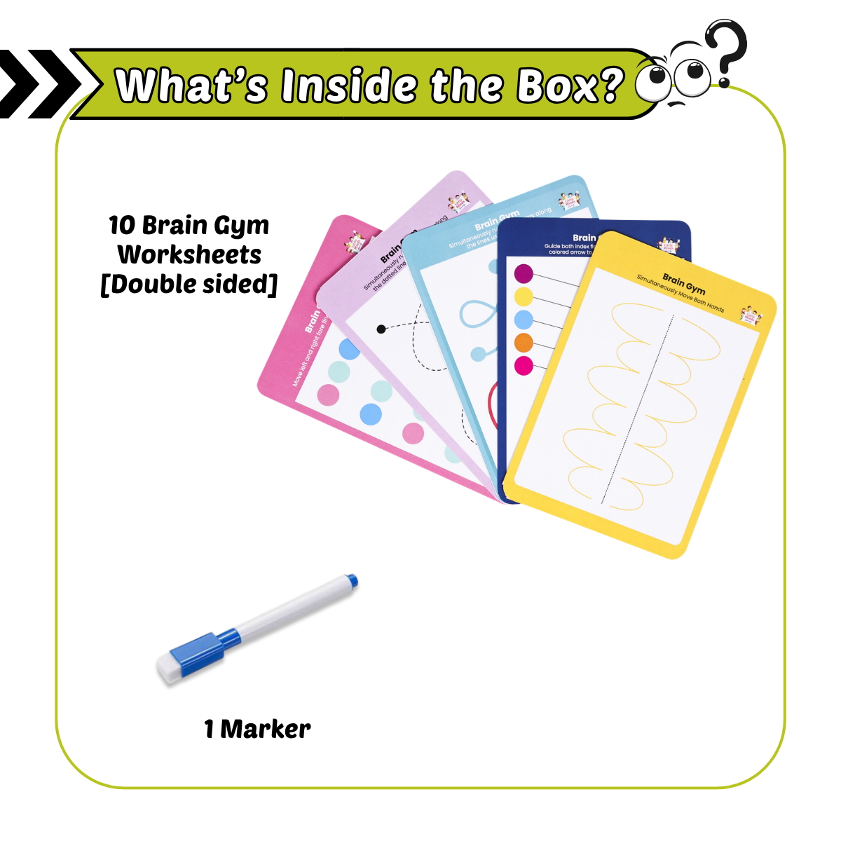 Brain Gym Worksheets                     (Ages 2 - 6 )