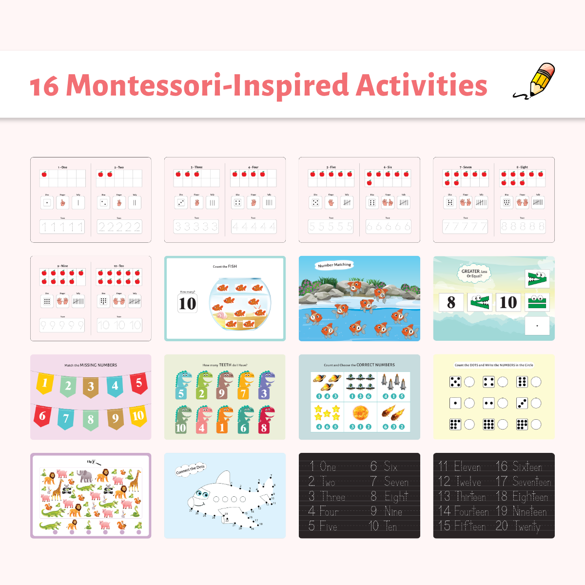 Number Busy Book                                    (Ages 2 to 5 )