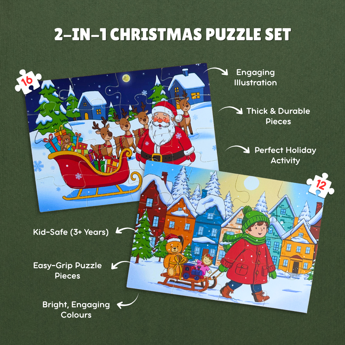 2-IN-ONE CHRISTMAS PUZZLE