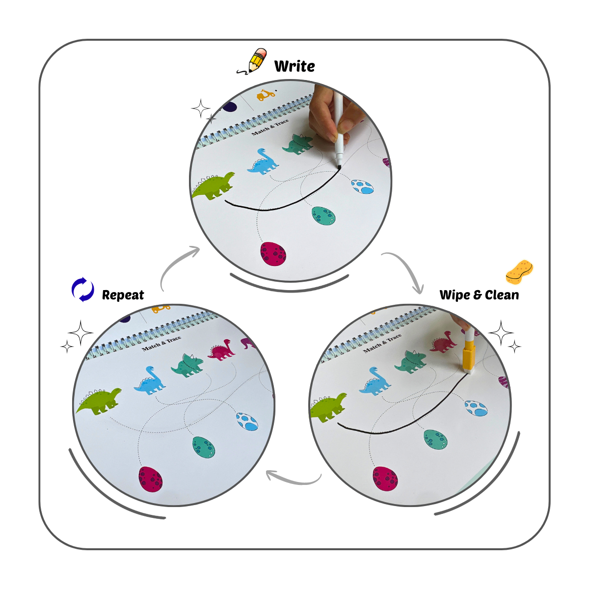 Baby Steps Combo-Fruits & Vegetables Animal and Colours Busy Book