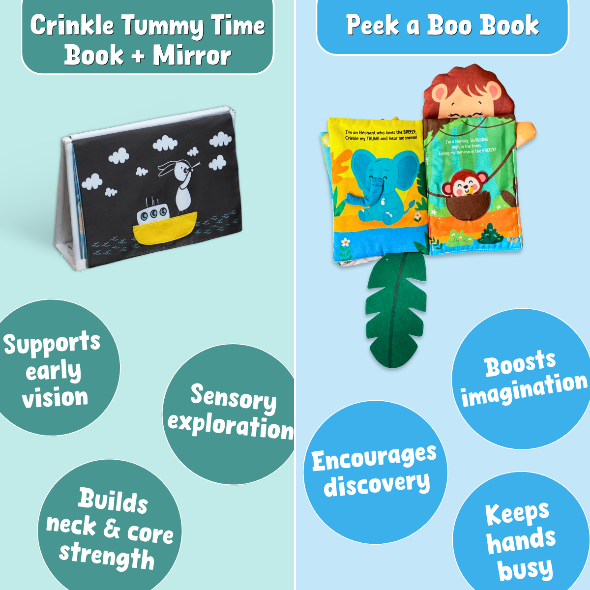 Peek & Tummy Time Combo (Ages 0–18 Months)