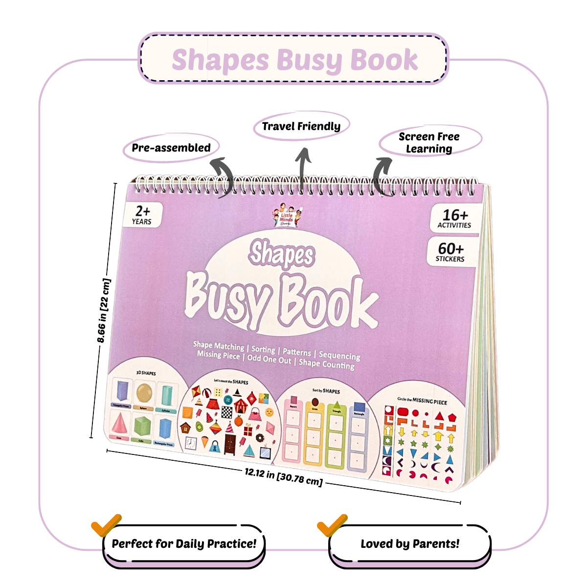 Shapes Busy Book                                  (Ages 1 to 4 )