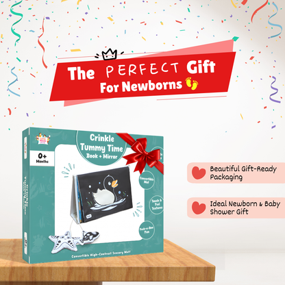 Crinkle Tummy Time Book + Mat (Coming soon)