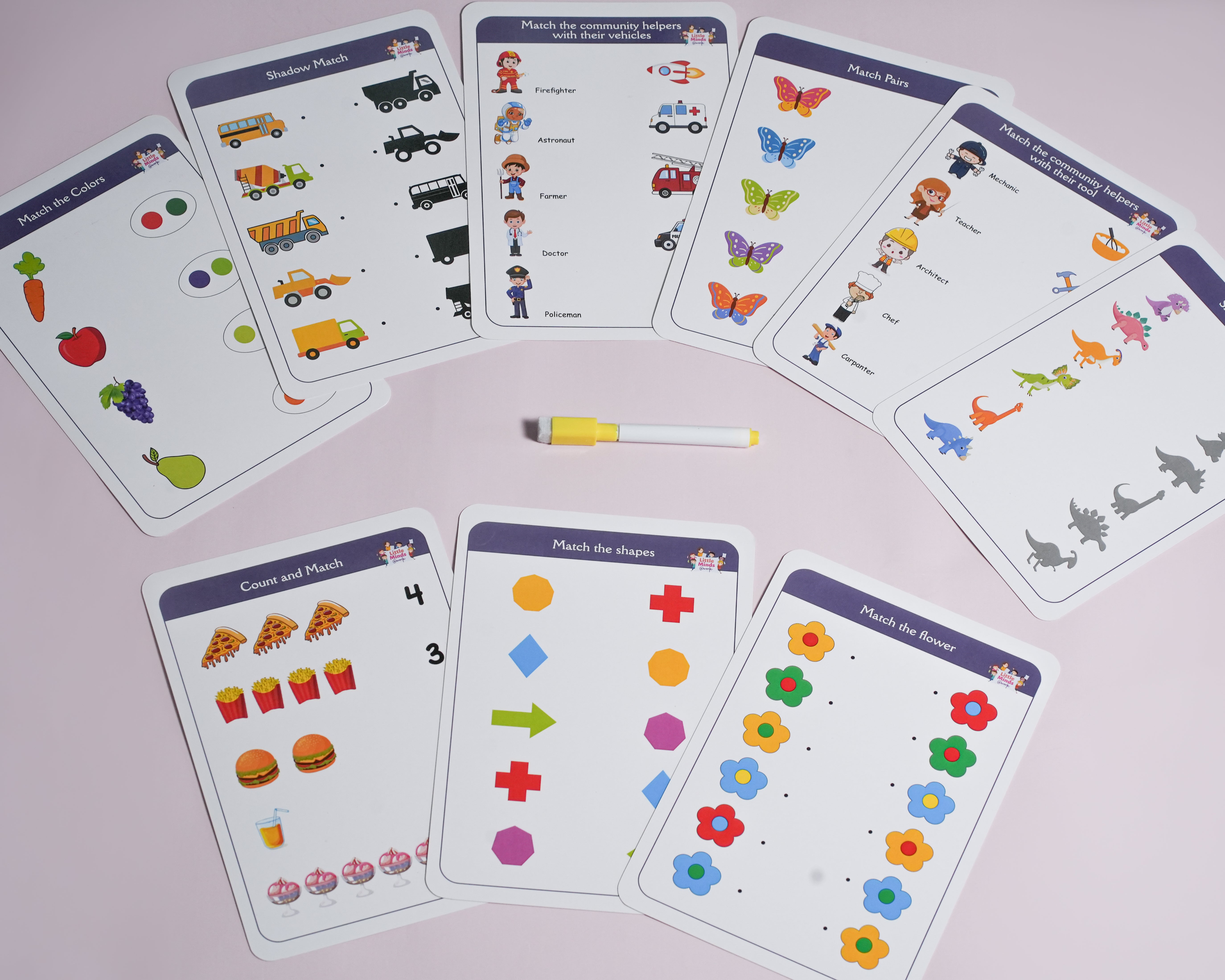 Think & Match Sheets (Ages 2 to 4 ) – Little Minds At Work