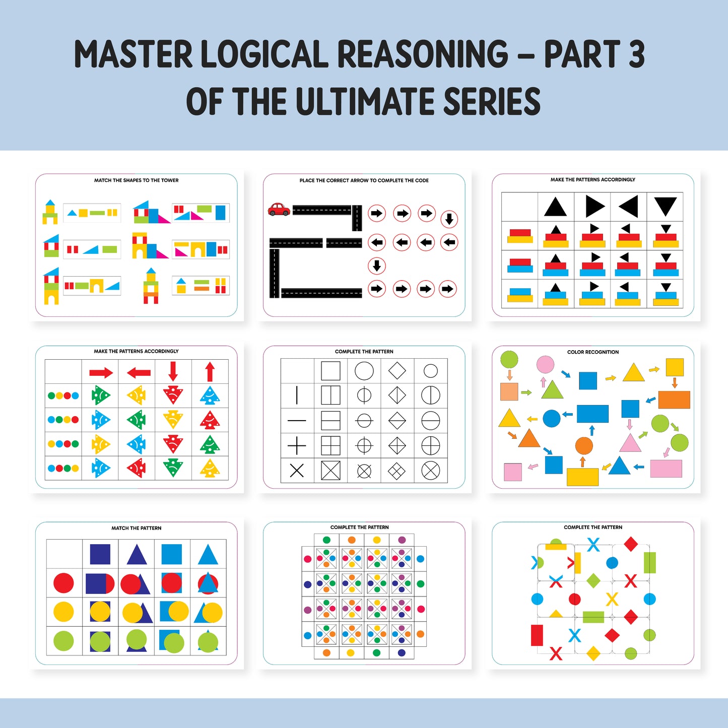 Logical Reasoning Binder Part-3 (Ages 4 to 6 years)