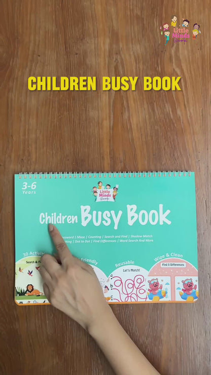 Children Busy Book | 30 Wipe-and-Clean Activities | Ages 3–6